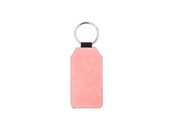 Sublimation PU Leather Key Chain (Pink, Barrel)