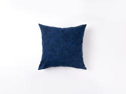Engraving Leather Pillow Cover(Blue W/ Silver, 40*40cm)