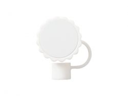 Silicone Straw Cover w/ Insert(White,Sunflower shape)