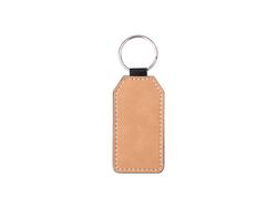 Sublimation PU Leather Key Chain (Brown, Barrel)