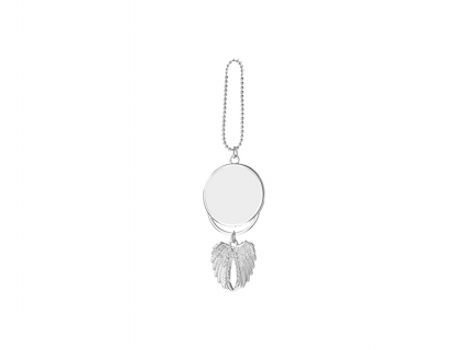 Sublimation Angel wings Car Hanger Ornament (Two-Side Printable, Silver)