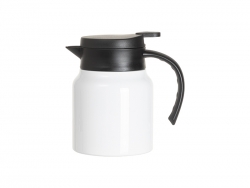 Sublimation Blanks 32oz/1000ml Stainless Steel Coffee Pot w/ Black Handle&amp; Lid (White)