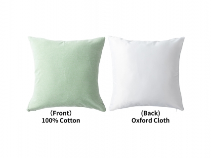 Two-Tone Sublimation Blanks Pillow Cover (40*40cm/15.7&quot; x 15.7&quot;, Light Green)