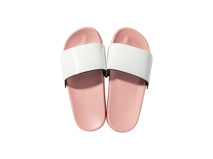 Adult Slippers w/ Sublimation PU Leather (Pink Sole)