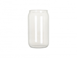 Sublimation Blanks 13oz/400ml Can Glass Mug with bamboo lid(Clear)