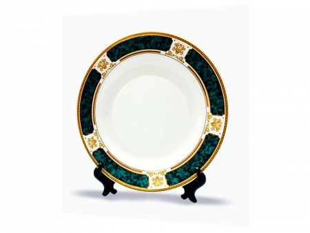 Sublimation 7.5&#039;&#039; Rim Plate with Green Design