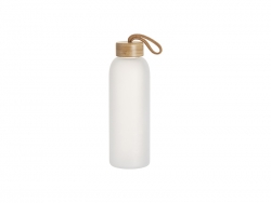 Sublimation Blanks 25oz/750ml Frosted Glass Bottle w/ Bamboo Lid