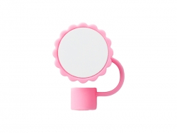 Silicone Straw Cover w/ Insert(Pink,Sunflower shape)