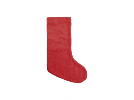 Sublimation Blended Plush Christmas Stocking (Red w/ White)