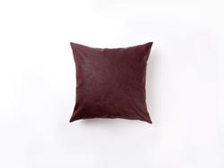 Engraving Leather Pillow Cover(Dark Maroon W/ Black, 40*40cm)