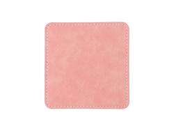Sublimation PU Leather Square Mug Coaster (Pink, 10*10cm)