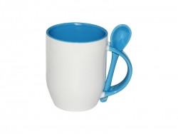 Color Sublimation Spoon Mug (Light Blue)