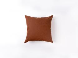 Engraving Leather Pillow Cover(Yellow Brown W/ Black, 40*40cm)